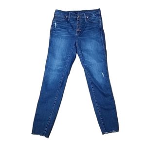 Madewell 10" Highrise skinny button fly jeans size 31 T